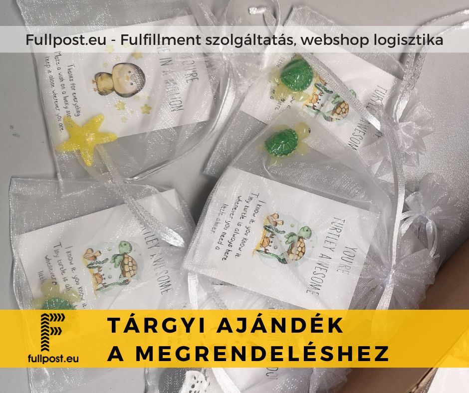tárgyi ajándék a fulfillment csomagokba